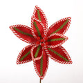 12.5" RED/GREEN/WHITE POINSETTIA