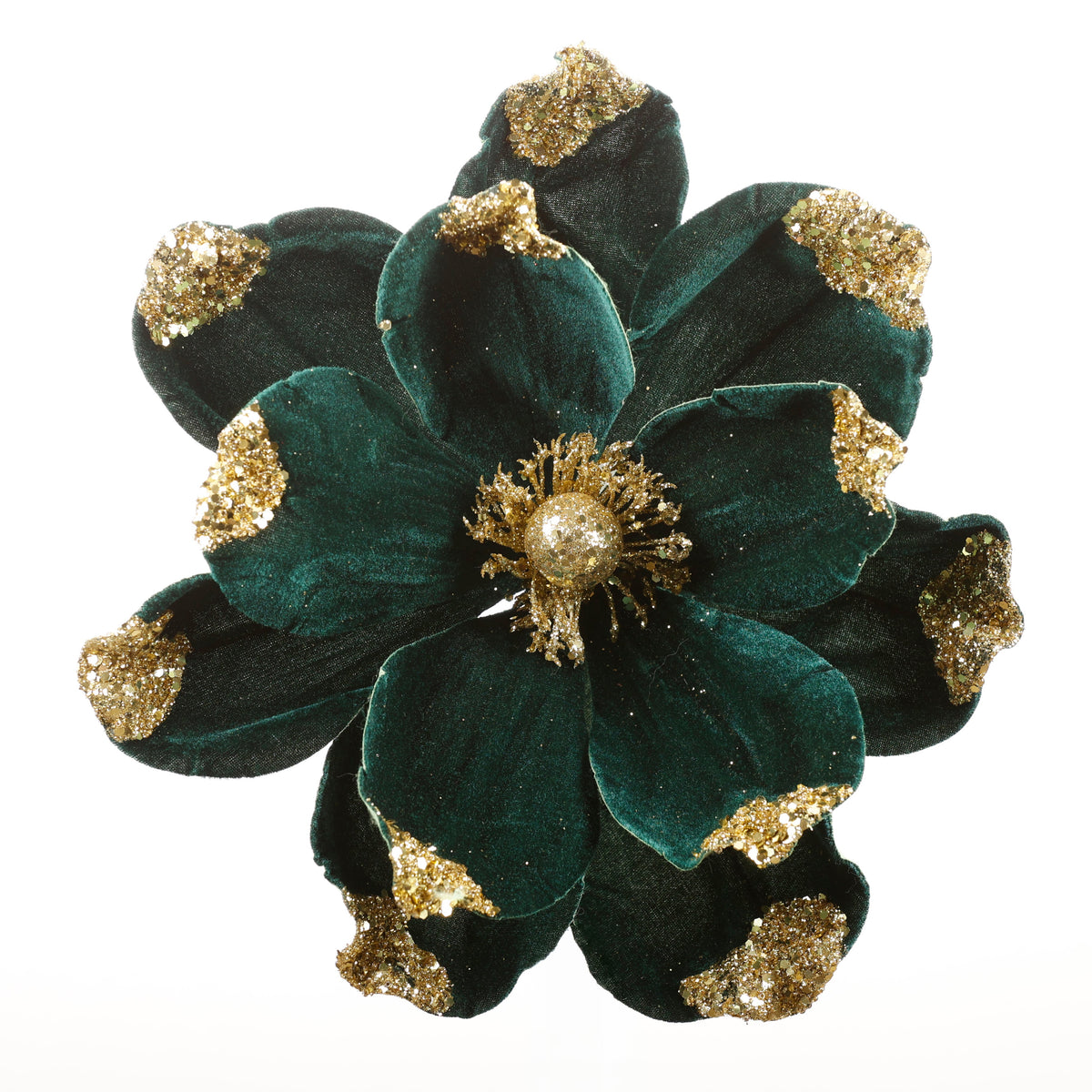 12.5" Forest Green MAGNOLIA WITH CLIP