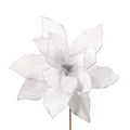 23.5" XL WHITE POINSETTIA WITH STEM