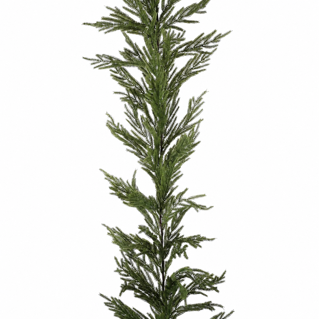 6FT REAL TOUCH NORFOLK PINE GARLAND WITH MIXED CYPRESS