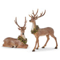 16" Glittered Deer with Wreath (LAYING ONLY)