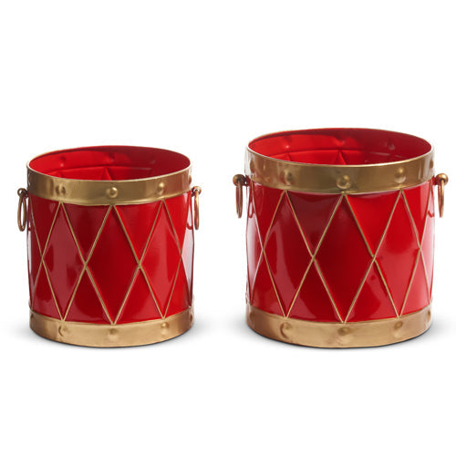 10.5" Drum Container Decor LARGE
