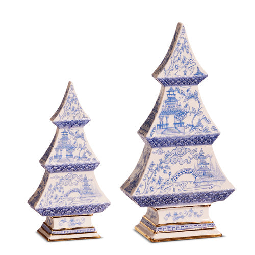 9" Blue Chinoiserie Trees (LARGE ONLY)