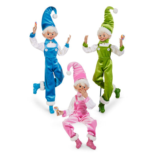 16" Jolly Posable Elf (GREEN ONLY)