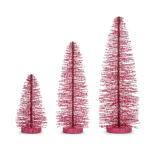 18" Pink Bottle Brush Trees (LARGE ONLY)