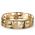 14" Gold Deer Tree Tray