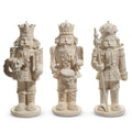 11.75" Distressed Whitewashed Nutcracker - BATON ONLY