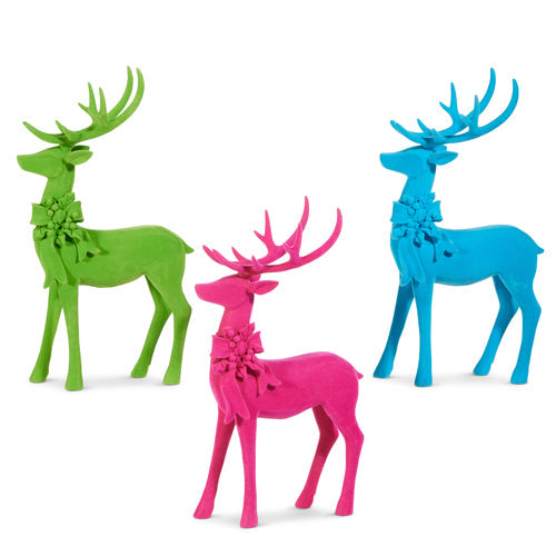 14" Flocked Deer (PINK ONLY)