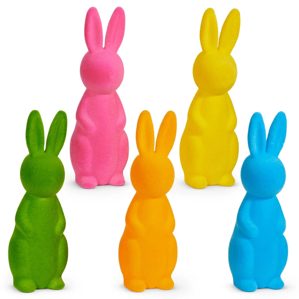 24" Bright Flocked Bunny (ORANGE ONLY)