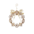 6" Pearl Brooch Wreath Ornament