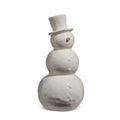 10.25" White Glazed Snowman