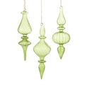 10" Green Transparent Finial Ornament (LEFT ONLY)