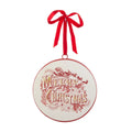 6" Vintage Merry Christmas Disc Ornament
