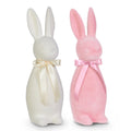18.5" PALE FLOCKED BUNNY-PINK