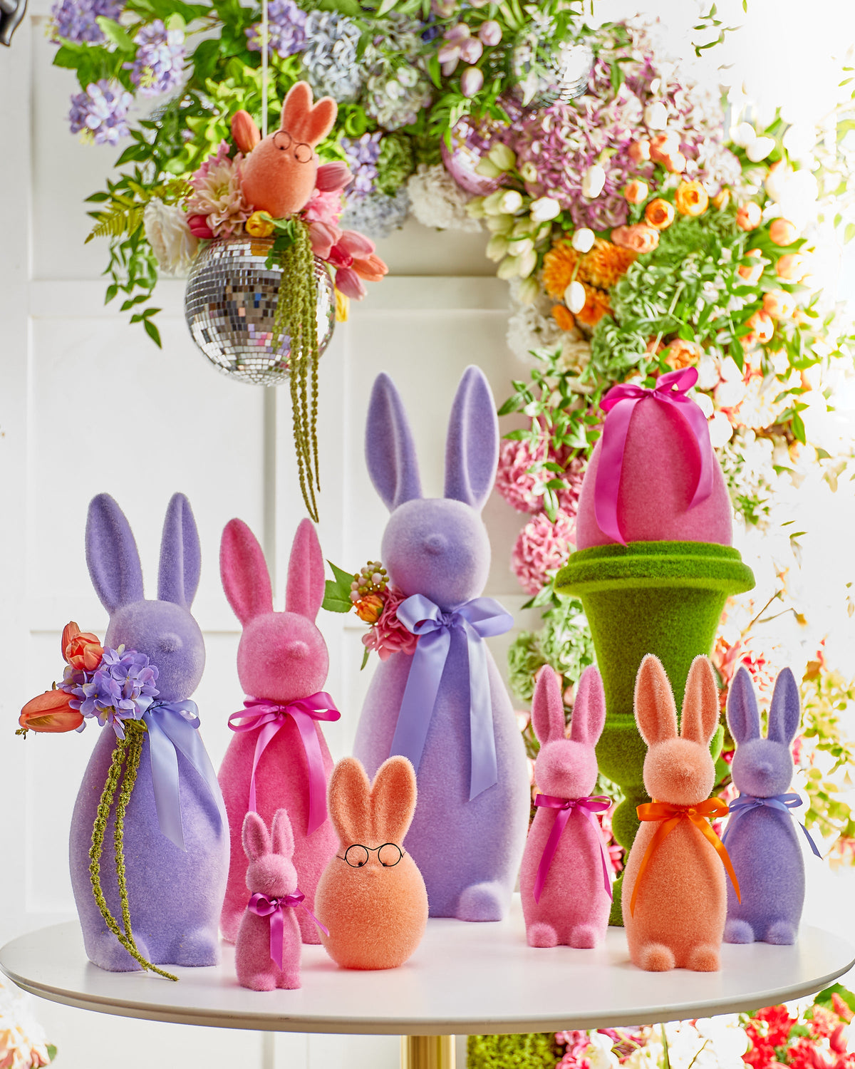 16" SHERBET FLOCKED BUNNY