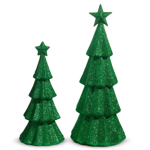 15.5" Green Glitter Tree (LARGE ONLY)