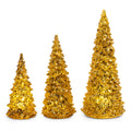 8.5" Lighted Gold Trees LARGE