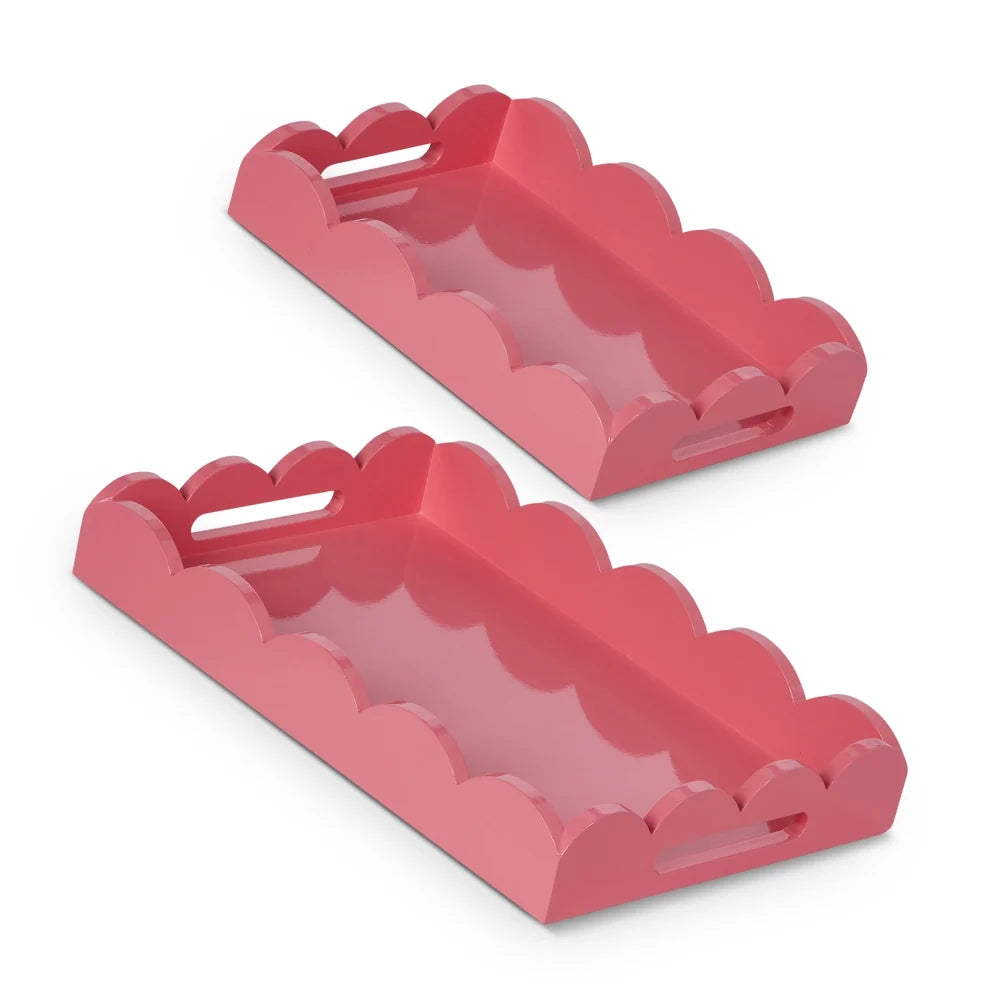 13.75" Bubblegum Scalloped Tray (SMALL ONLY)