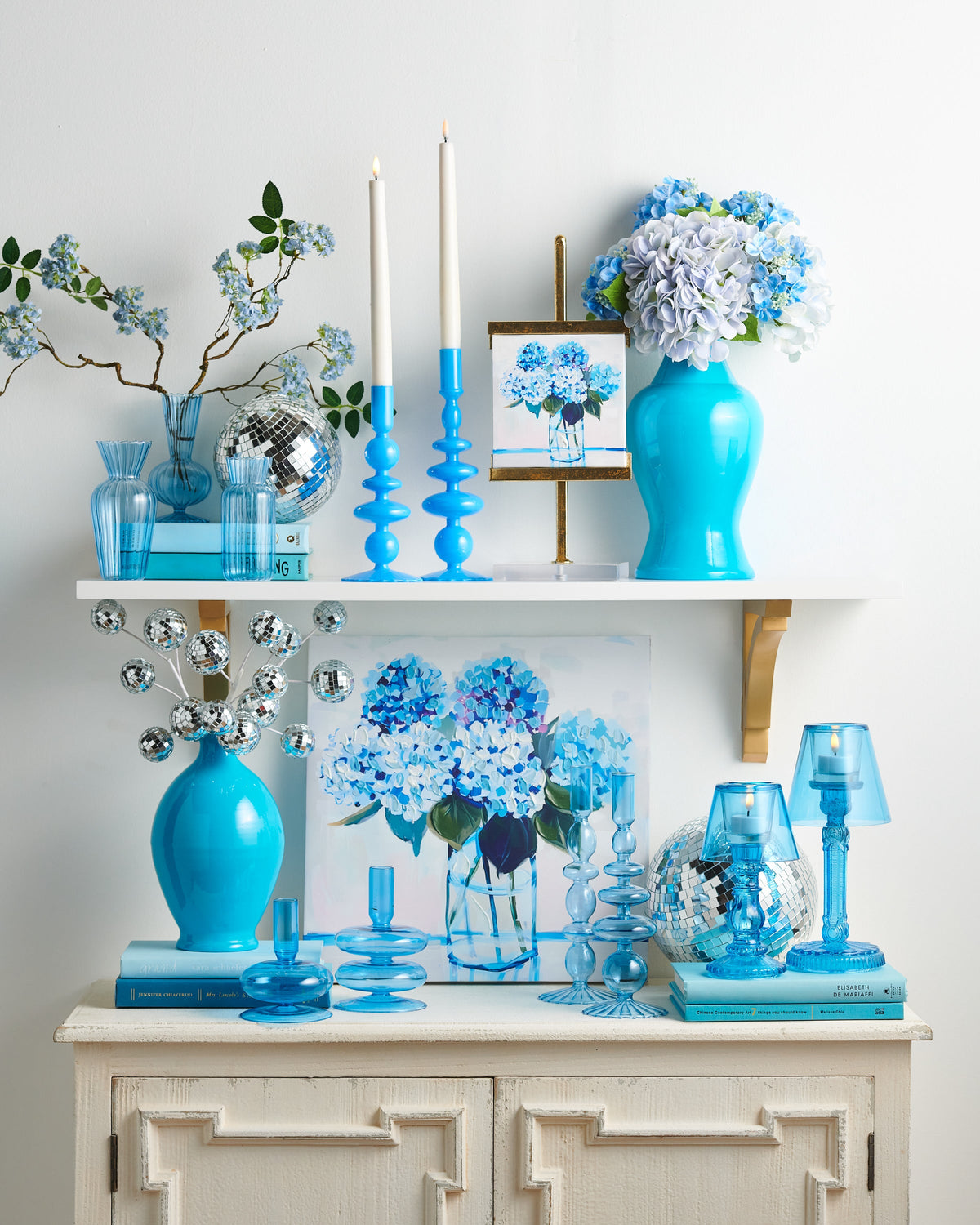9" BLUE CANDLE STICK (SMALL ONLY)