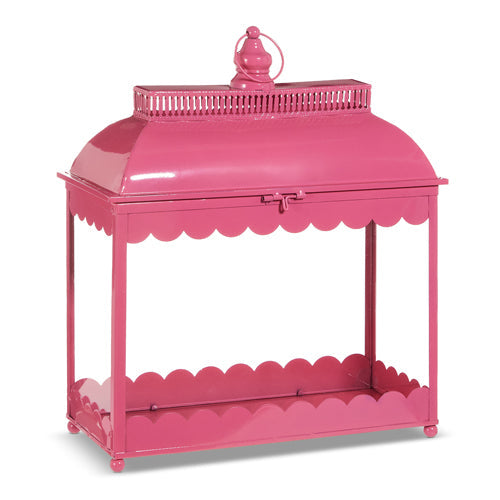 17" Pink Scalloped Lantern