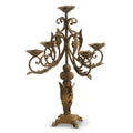 19.75" Antique Gold Candelabra