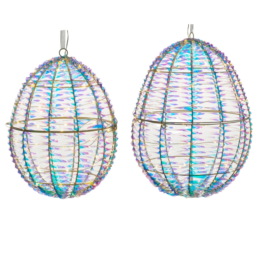 16" Lighted Hanging Mylar Eggs (SMALL ONLY)
