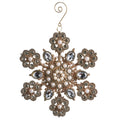 9" Pearl and Jewel Snowflake Ornament