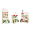 10.25" Snowflake Lane Lighted Paper House (CENTER ONLY)SHIPS 9/1/2026