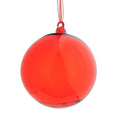 4" Sheer Red Ball Ornament