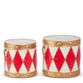 10.5" Red and White Drum Buckets (LARGE ONLY)