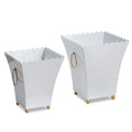 10" White Eyelet Trim Containers (LARGE ONLY)