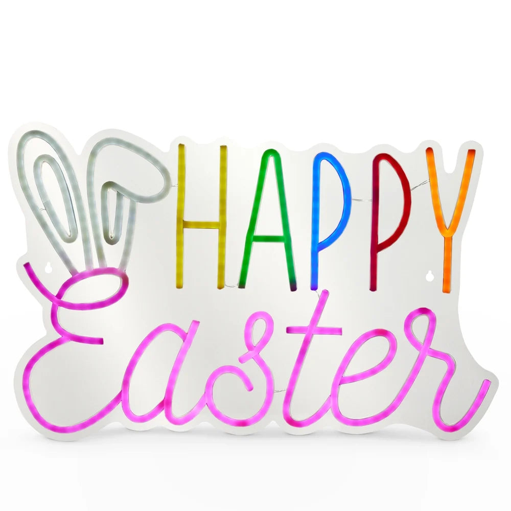 19.5" Happy Easter Neon Sign