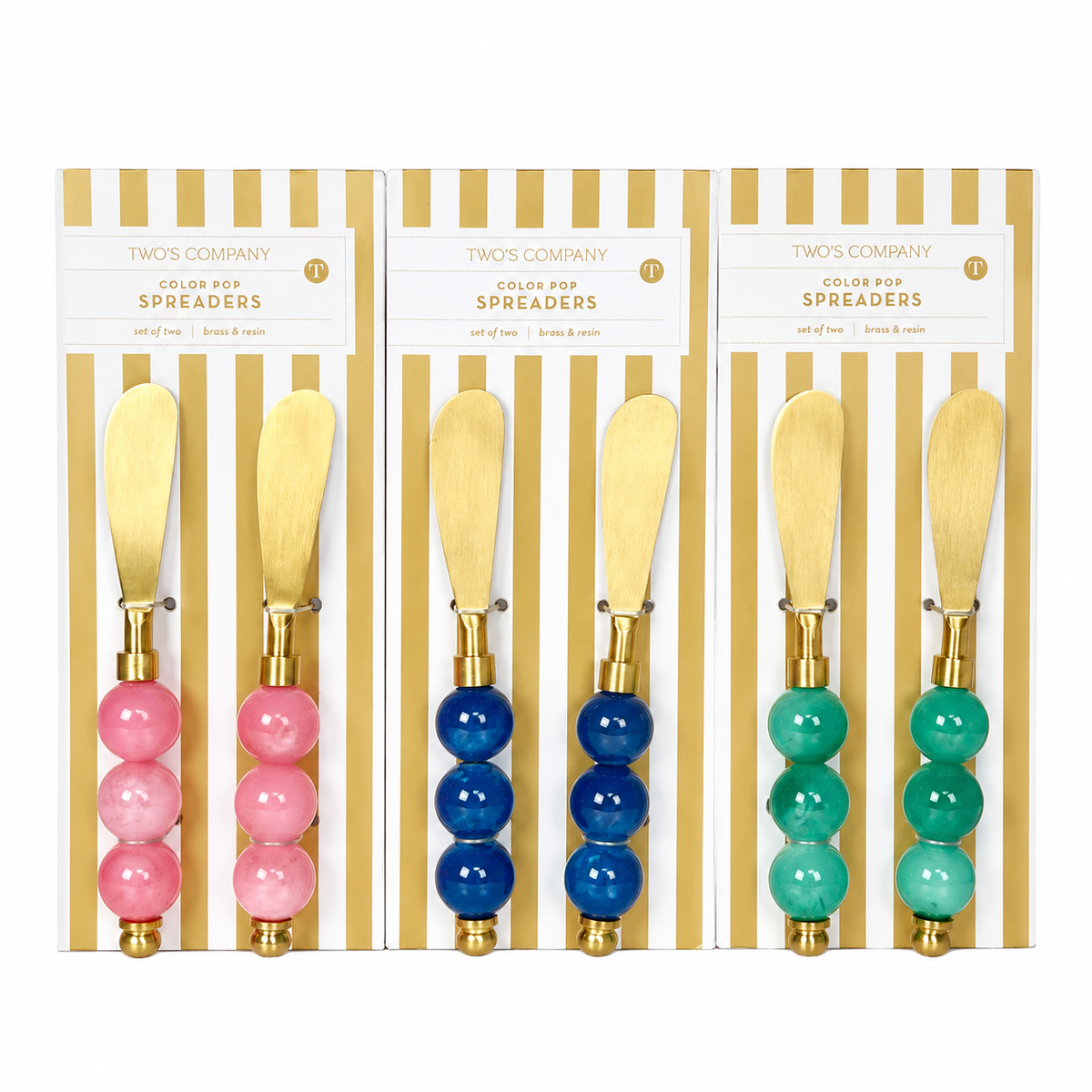 S/2 COLOR POP SPREADERS ON GIFT CARD (PINK ONLY)