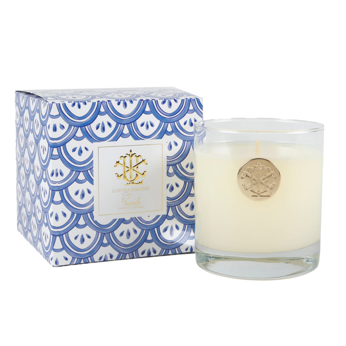 Grapefruit 8 oz Blue and White Designer Box Candle