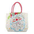 SANTA WHITE WITH PINK HAT TOTE BAG