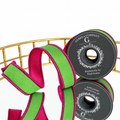 1" X 5 YD DIGITAL PRINT ON DUPION WITH LT GREEN DUPION BACK RIBBON