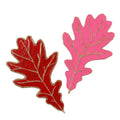 12" PAPER MACHE RED FALL LEAF