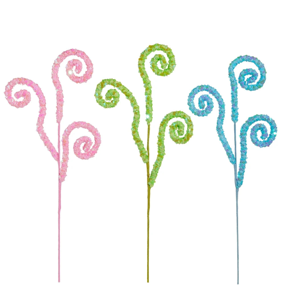 27" Sequin Swirl Spray (BLUE ONLY)