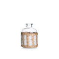 D4.5"H6.5"GLASS VASE WITH RATTAN COVER
