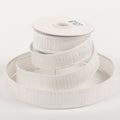 1" X 5 YDS WHITE SEQUIN DUPION BACKED RIBBON