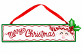 Merry Christmas/Santa Street Sign 14.25" x 4.25"