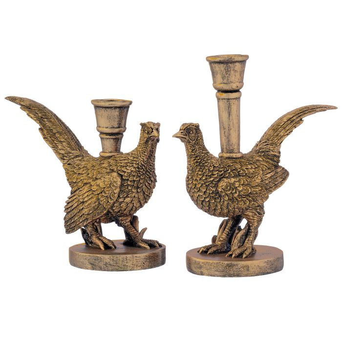 8.5" RESIN PHEASANT CANDLE STICKS (RIGHT ONLY)