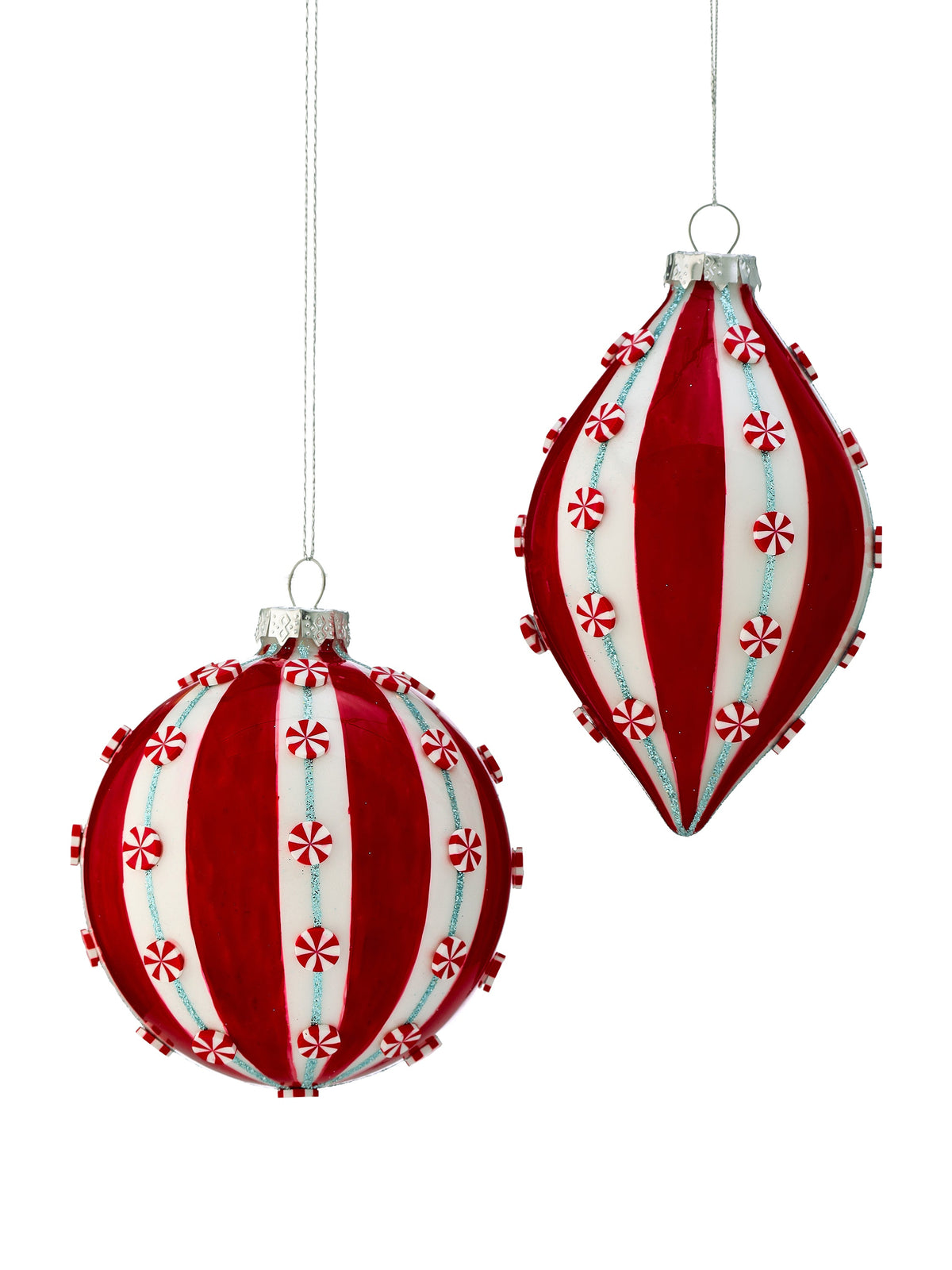 4-5.5" GLS MINI PMINT BALL ONLY ORNAMENT (FINIAL ONLY)