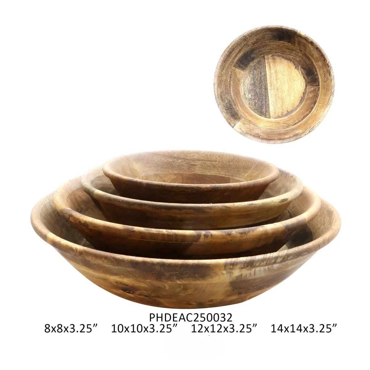 10" Mango Wood Serving Bowl (MEDIUM ONLY)