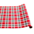 Hand Script Story- Red/White/Green Plaid Table Runner
