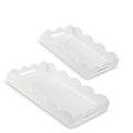 14" White Scalloped Trays (SMALL ONLY)