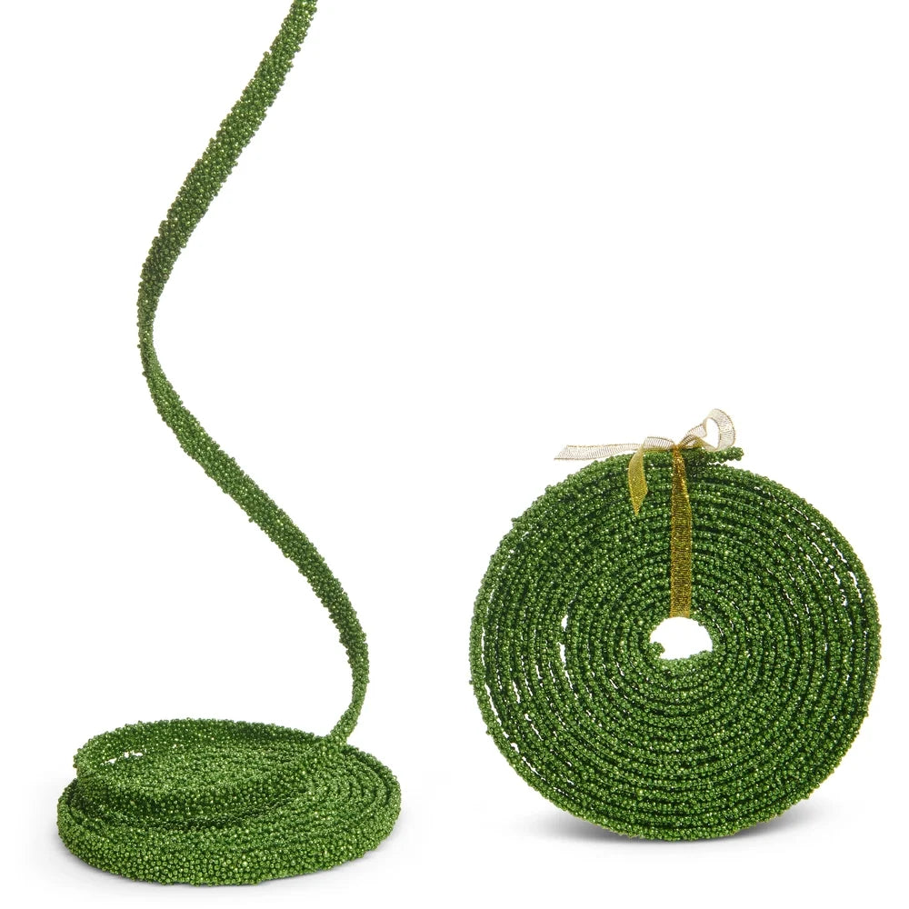 15' X 0.5" Green Beaded Garland