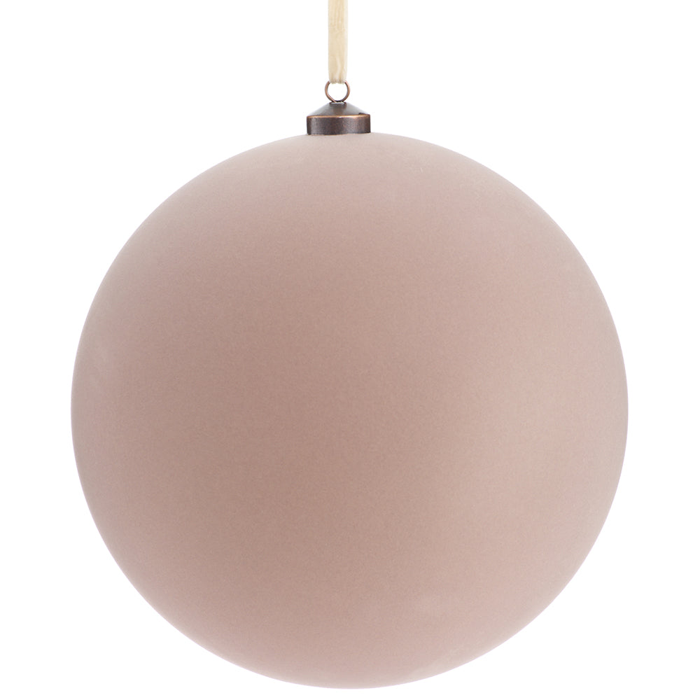 8" Flocked Ball Ornament