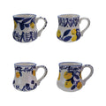 5-1/2"L Stoneware Mug w Hand-painted Lemons (TOP RIGHT ONLY)