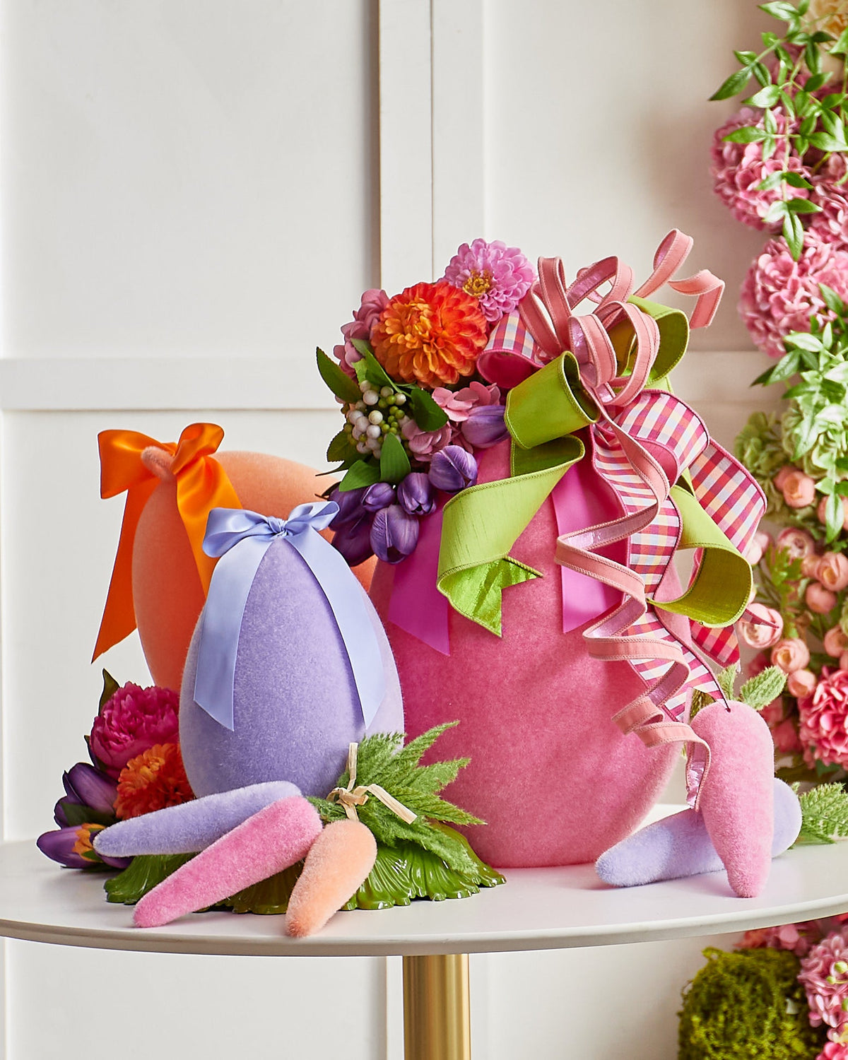 16" PURPLE FLOCKED HANGING EGG